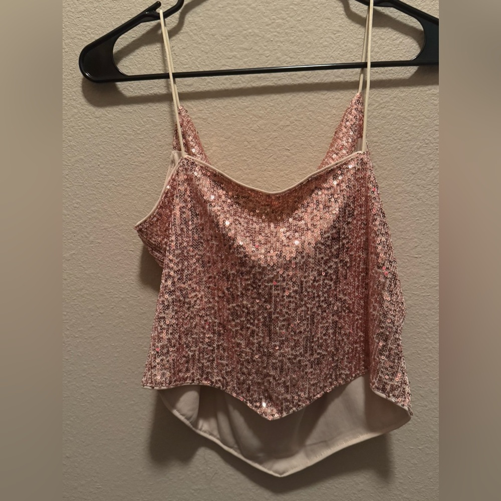 Elegant blouse with shiny sequins, size L - Picture 6 of 11